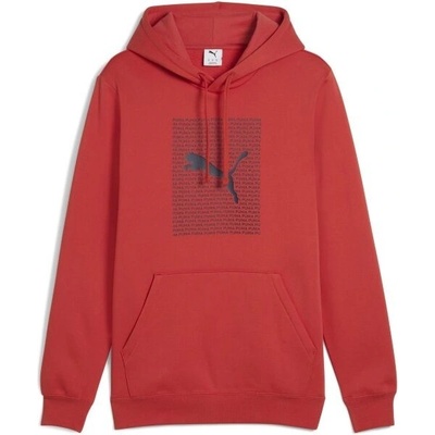 Puma Essentials Logo LAB HOOODIE FL mikina červená