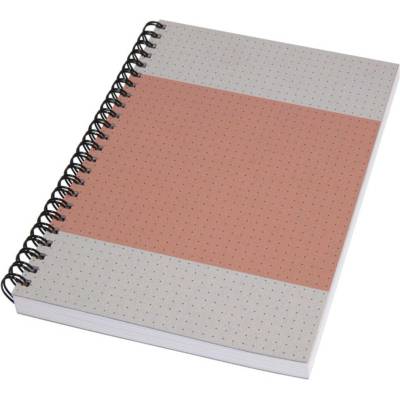 SIGEL Spirálový sešit Quicknote šedo korálová A5 tečkovaný