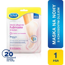 Scholl PediMask Expert Care Coconut Oil 20 minutová vyživující maska na nohy s kokosovým olejem, 1 pár navlékacích ponožek