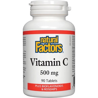 Natural Factors Vitamin C, 500 mg, 90 таблетки, Natural Factors (1300 NF)
