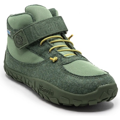 Affenzahn Barefoot dětské zimní boty Midboot Wool Dreamer Forest zelené