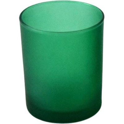 Sklenený pohár, matný zelený, na sviečku, 200 ml