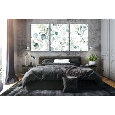 Divio Třídílný obraz na plátně listy, vzor 41266 Velikost: 60x120 cm