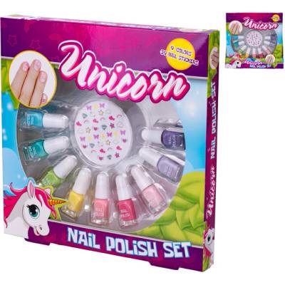 Mikro trading Unicorn Sada laků na nehty a nálepek na nehty