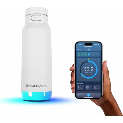HidrateSpark PRO 2 chytrá lahev s brčkem 950 ml bílá