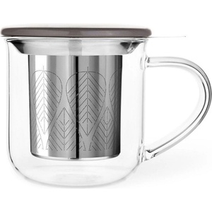 VIVA Чаша за чай с цедка VIVA Minima 400ml, сиво капаче за запарка (1006985) - topmall