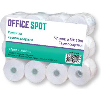 Office Spot Касови ролки термо 57/1, 10m, оп12 (02850-А)