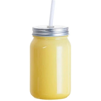 Mason Sklenice " Jar" bez ouška žlutá sublimace termotransfer 450 ml