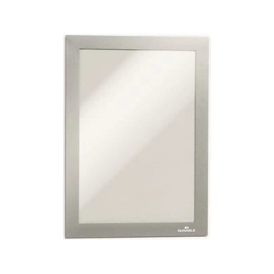 Informačný panel, A5, samolepiaca zadná strana, magnetický predný kryt, DURABLE "DURAFRAME", strieborná
