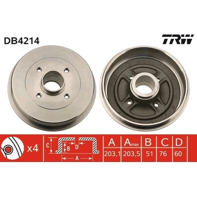 Brzdový buben TRW DB4214