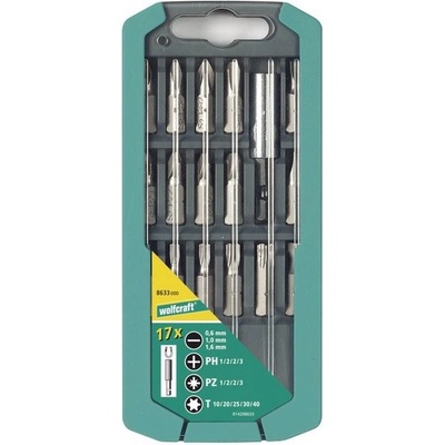 Sada bitů 17 kusů Solid SL,PH,PZ,TX, Wolfcraft 8633000