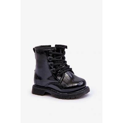 Boto dětské boty lakovane se zipem tibbie černá