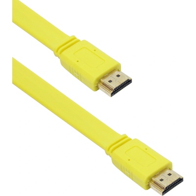DeTech Кабел DeTech HDMI - HDMI M/М, 1.8m, Flat, Жълт - 18123 (18123)