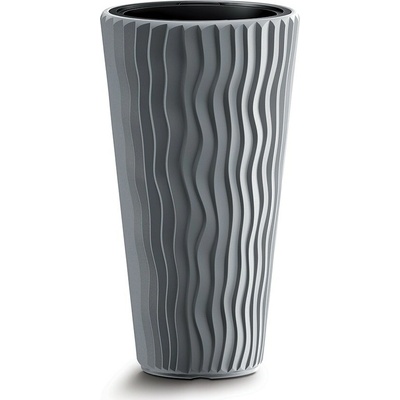 Prosperplast Kvetináč Long Sandy sivý, 29,7 cm