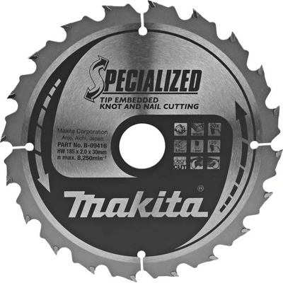 Makita B-09416 pílový kotúč pre akku píly 20-zubový s ø185x30mm