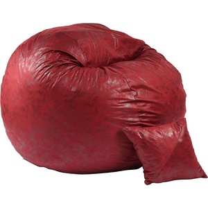 PUFRELAX Комплект, Барбарон и декоративна възглавница, 600л. , King Size - Cranberry, Перящ се калъф, Трансформира се в легло, Пълнеж с микс от мемори пяна и дунапрен, Гама Premium, 8452 (PUF-M-KP-PT-CRB) - to
