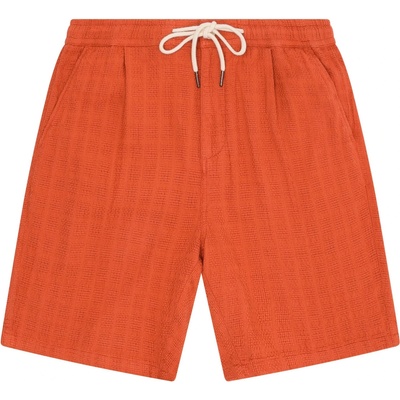 KnowledgeCotton Apparel Мъжки къси панталони KnowledgeCotton Apparel Fig Organic Cotton Shorts - Burnt Brick (012-4429-0112)