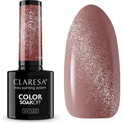 Claresa Gél lak NUDE GLOW CAT EYE Light Peach 5 g