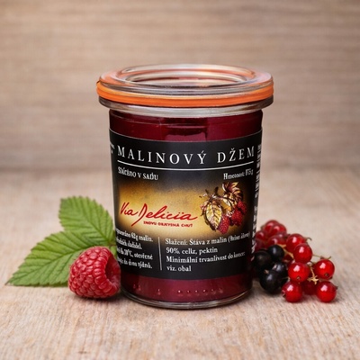 Via Delicia Malinovo-rybízový džem 175 g