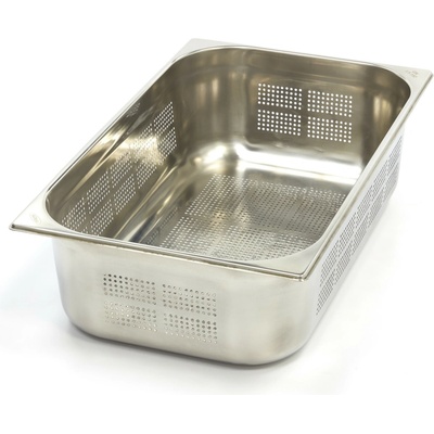 Gastronádoba 1/1 GN - perforovaná - hloubka 15 cm - 53 x 32,5 cm - nerezová ocel