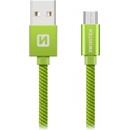 Swissten 71522307 USB / Micro USB, textile, 2m, zelený