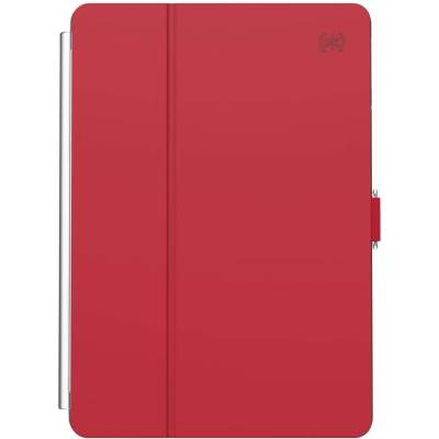 Speck Balance Folio Case - текстилен калъф и поставка за iPad 8 (2020), iPad 7 (2019) (червен-прозрачен)