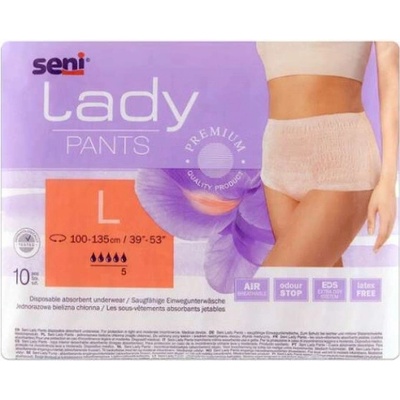 Seni Lady Pants Inkontinenčná spodná bielizeň L 10 ks