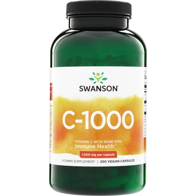 Swanson Vitamín C 1000 mg s šípkem 250 kapsúl