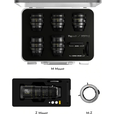 Thypoch Simera-C 21/28/35/50/75mm Catta Zoom 70-135mm (M-Z_Black_Case_7pcs）