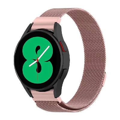 OEM Kovový náramek Milánský tah pro chytré hodinky Samsung Galaxy Watch 4/5/6 20mm Farba: Růžově zlatá