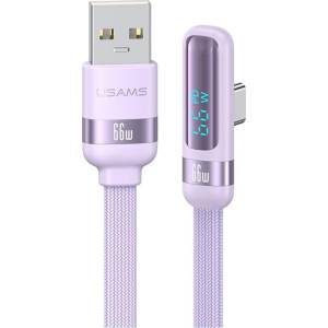 USAMS Кабел USAMS US-SJ651 66W USB-A/USB-C 1.2m, лилав (Usa001719)
