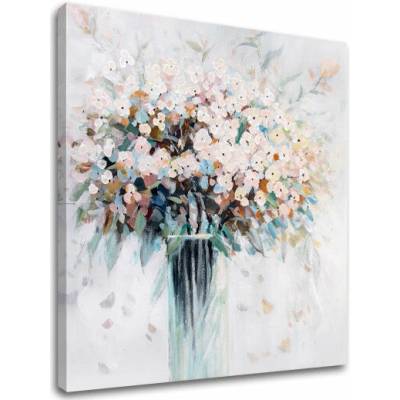 Obraz na plátne KVETY VO VÁZE - 50x50 cm
