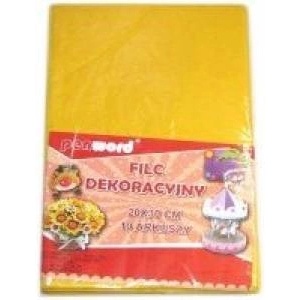 Penword Decorative felt yellow 20x30cm 10pcs