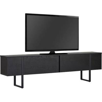 TopMebel Luxe TopMebel ТВ шкаф от меламин в черен дървесен цвят, 180x30x50 см