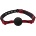 Rouge Leather Ball Gag Burgundy with Black Accessories
