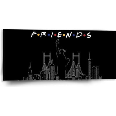 Sablio Obraz Seriál Priatelia FRIENDS Obrysy - 110x50 cm