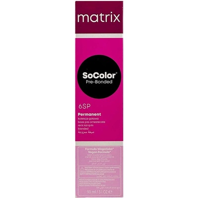 Matrix SoColor Pre-Bonded Blended Permanent Hair Color farba na vlasy 6SP Dark Blonde Silver Pearl 90 ml