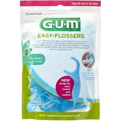 GUM EASY-FLOSSERS Zubná niť na držiaku mätová 90 ks