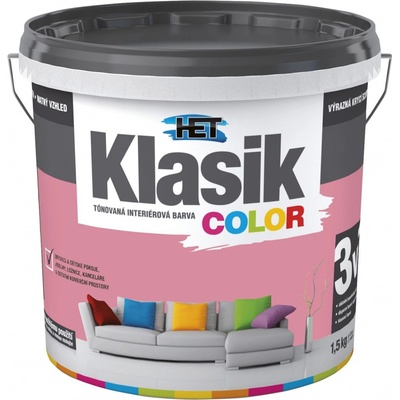 Het klasik color 0837 ružový 1,5kg