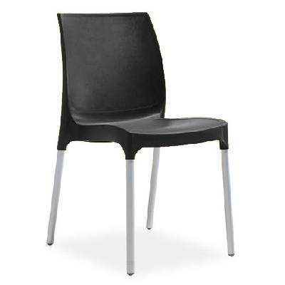 NOVUSSI-Стол без подлакътник "SUNNY/CASTEL" 58x55xh82cm ЧЕРЕН (NVS029)(NVS009) (0142339)