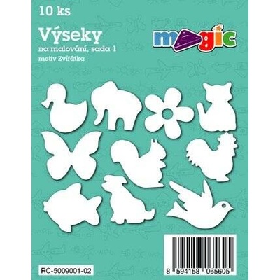 Výseky na malování voskovky magické zvířátka 6ks v sáčku