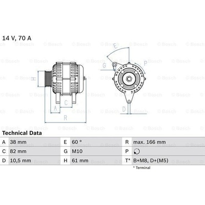 Alternátor BOSCH 0 986 039 550