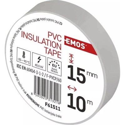 Emos F61511 izolačná páskaPVC 15 mm x 10 m biela