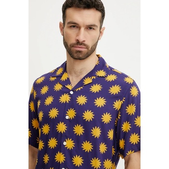 OAS Риза oas мъжка в лилаво със свободна кройка 7005 (7005.32)