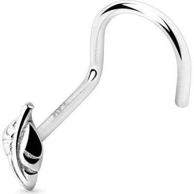 S4U Zlatý piercing do nosu lístek, Au 585/1000 ZL01190-WG