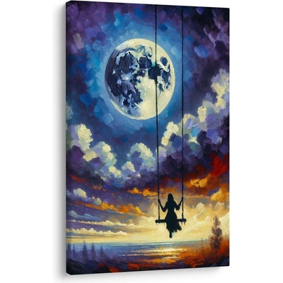 Obraz dívka v záři měsíčního světla - 60x90