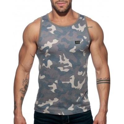 Addicted Tank Top Camouflage pánske maskáčové tielko Washed Camo