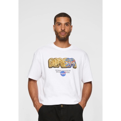 Mister Tee Тениска Nasa HQ Oversize Tee white XXLUB-MT2739-00220 - Тъмносив, размер L