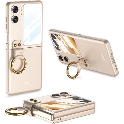 GKK CIRCLE Ochranný s držiakom Oppo Find N2 Flip zlaté