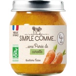 Simple Comme Био зеленчуково пюре Simple Comme - Mоркови, 4 м+, 125 g (3288131900018) - baby